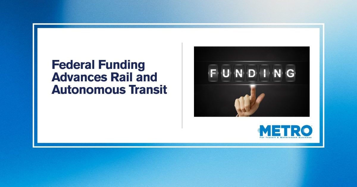 USDOT Announces Rail Vehicle Replacement Grants, Chattanooga AV Shuttle Funding
