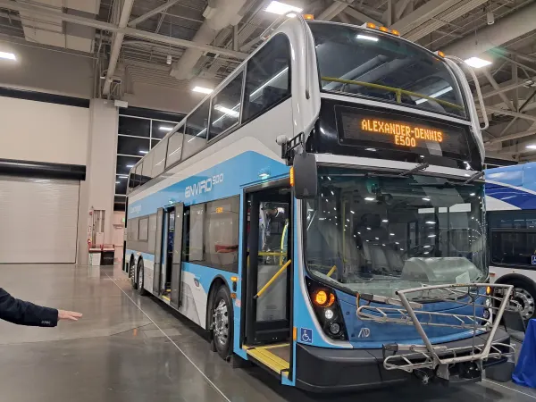 An Alexander Dennis double-decker bus
