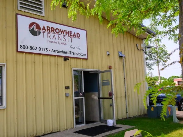 Outside of the Arrowhead Transit Cambridge office.