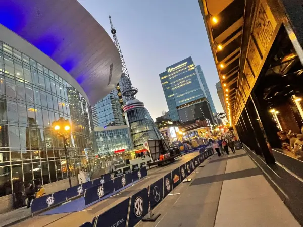 A Nashville street at dusk