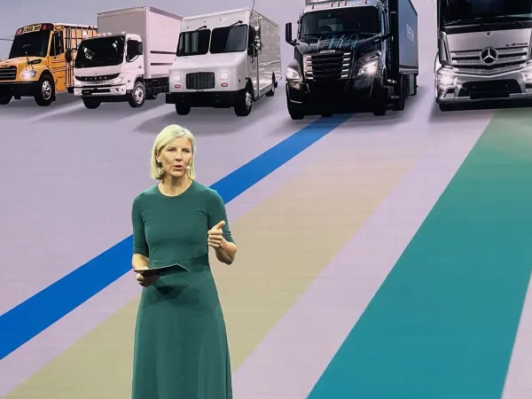 Daimler Trucks incoming president Karin Radstrom.
