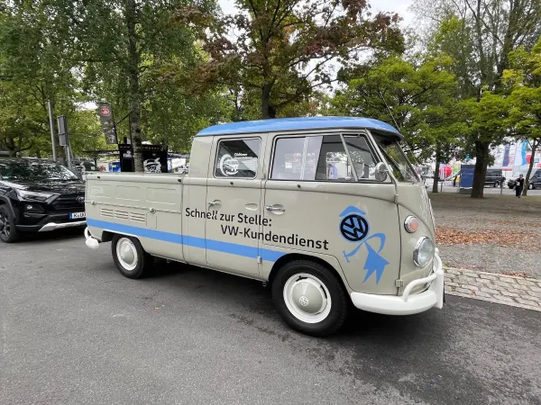 A classic VW Transporter truck.