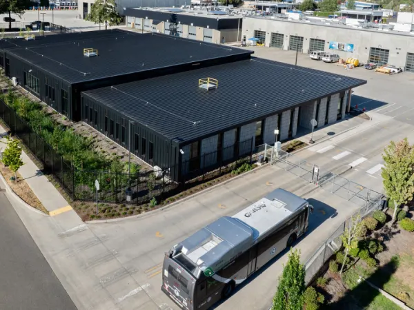 Exterior image of C-TRAN's campus expansion entrance.