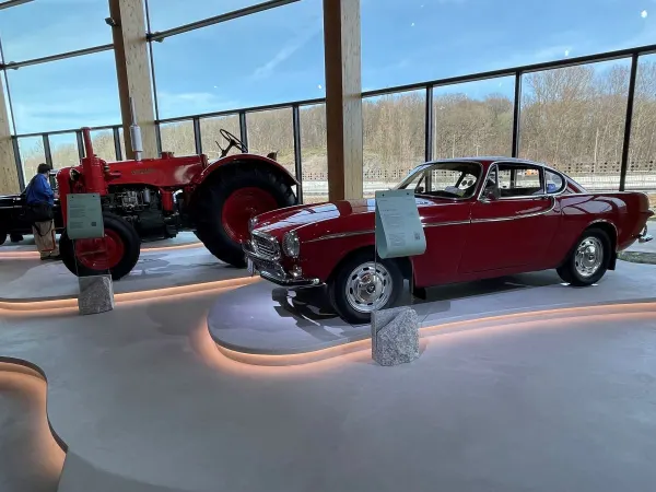 Volvo T43 tractor and P1800 sports coupe.