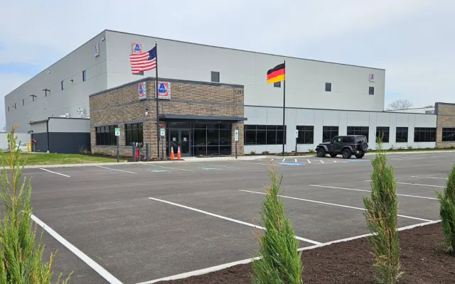 Exterior view of AMF Bruns of America’s new 41,000-square-foot facility in Stow, Ohio