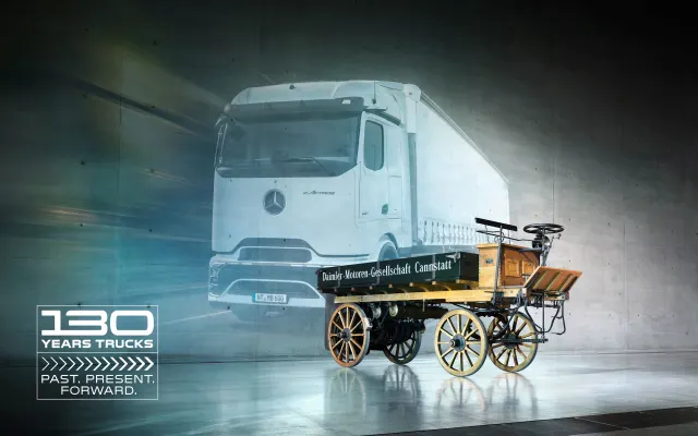 Mercedes-Benz 130 years of trucking. 