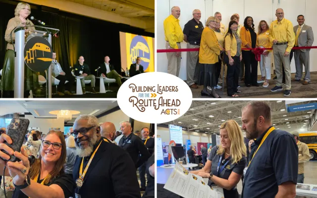 Collage of NAPT ACTS 2026 highlights, including a speaker at the podium, a ribbon-cutting ceremony, attendees networking, and exhibitors demonstrating technology on the trade show floor.