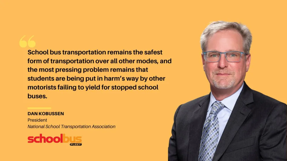 Quote from article and image of Dan Kobussen, president NSTA