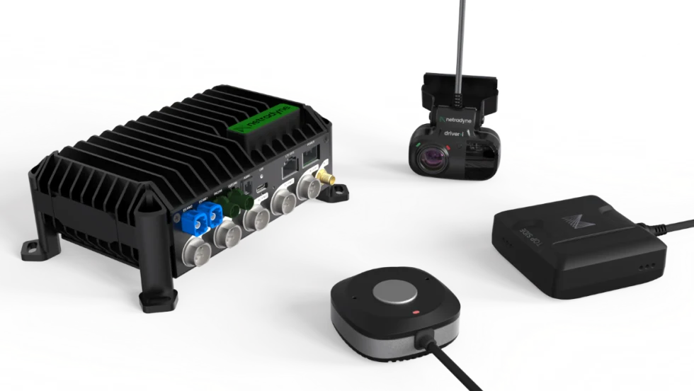 Composite image of components of Netradyne's new 360-degree safety system