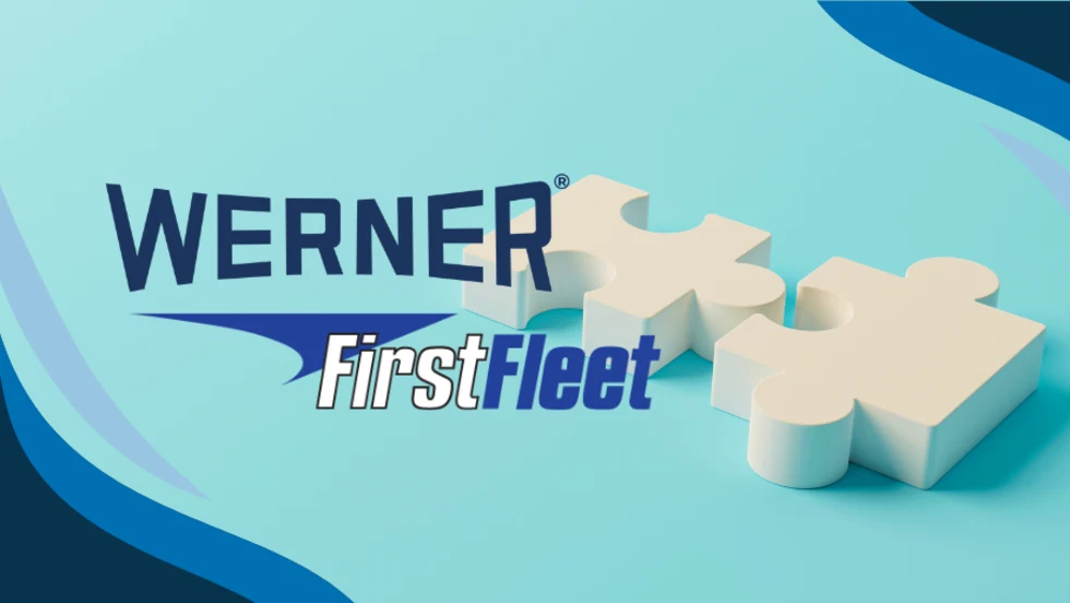 M&A illustration with Werner and FirstFleet logos