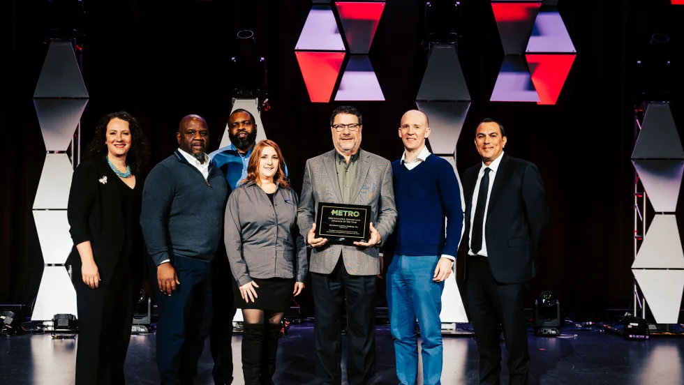 AAAHI receiving METRO's Innovative Operator of the Year Award