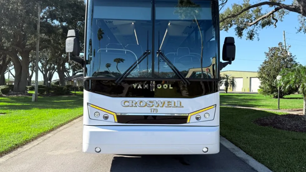 A picture of a Croswell Bus Lines 2026 Van Hool CX45. 