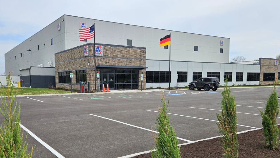 Exterior view of AMF Bruns of America’s new 41,000-square-foot facility in Stow, Ohio