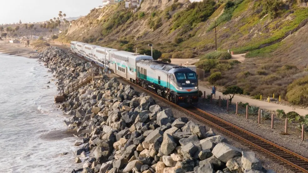 An OCTA coastal rail line train.