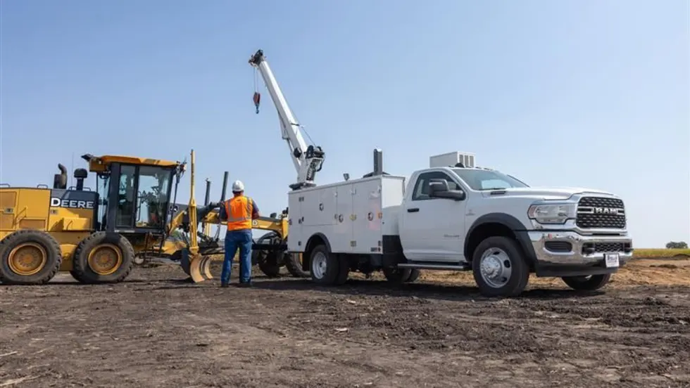 Crane truck.