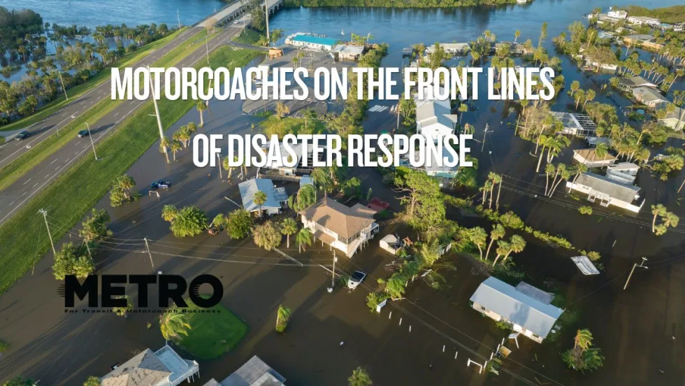 Photo of disaster in neighborhood near a highway