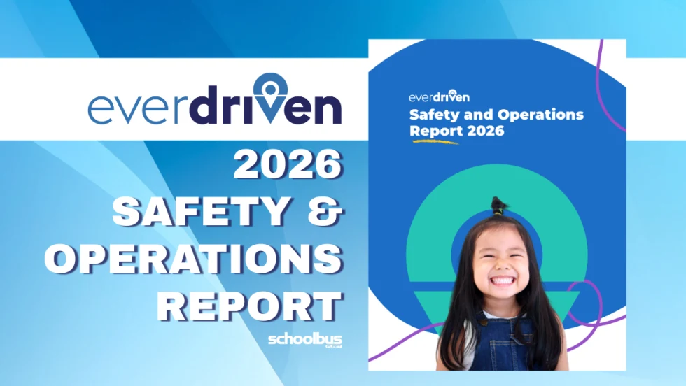 A blue and white graphic with text reading "2026 Safety & Operations Report" with an image of the cover of the report.