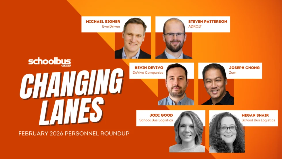 A red and orange personnel roundup graphic with text reading "Changing Lanes."