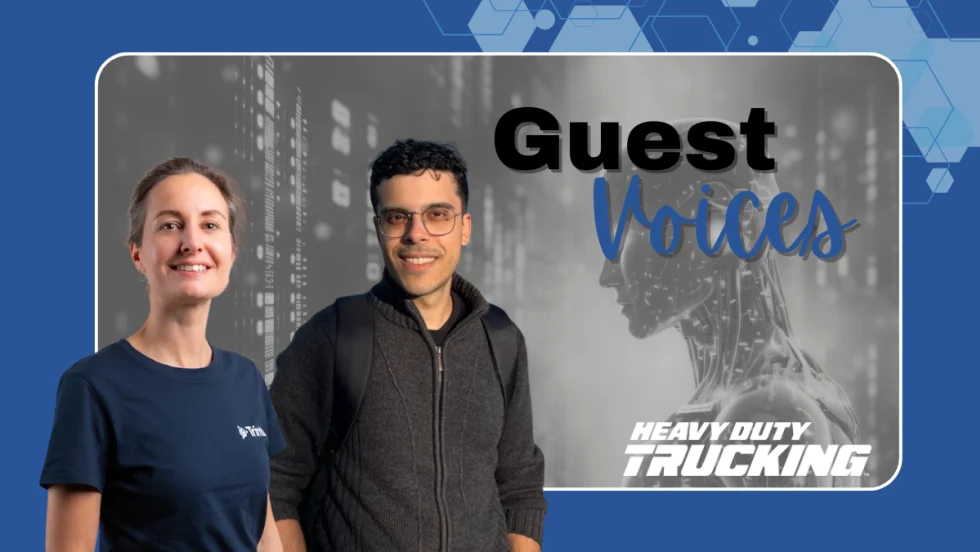Guest voices column header with AI concept image and photos of a male and female who are the authors