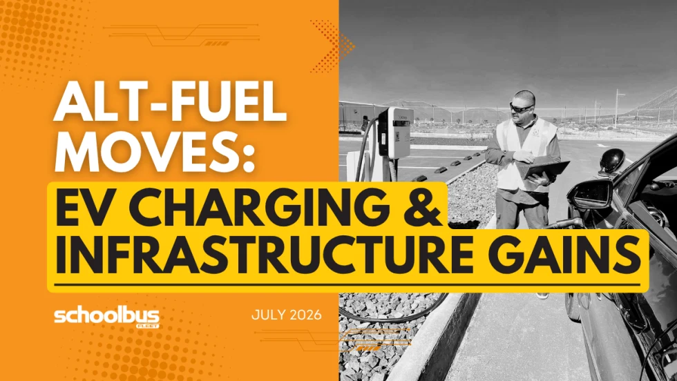 An orange and yellow graphic with a black and white image of an InCharge Energy technician working and text reading "EV Charging & Infrastructure Gains."