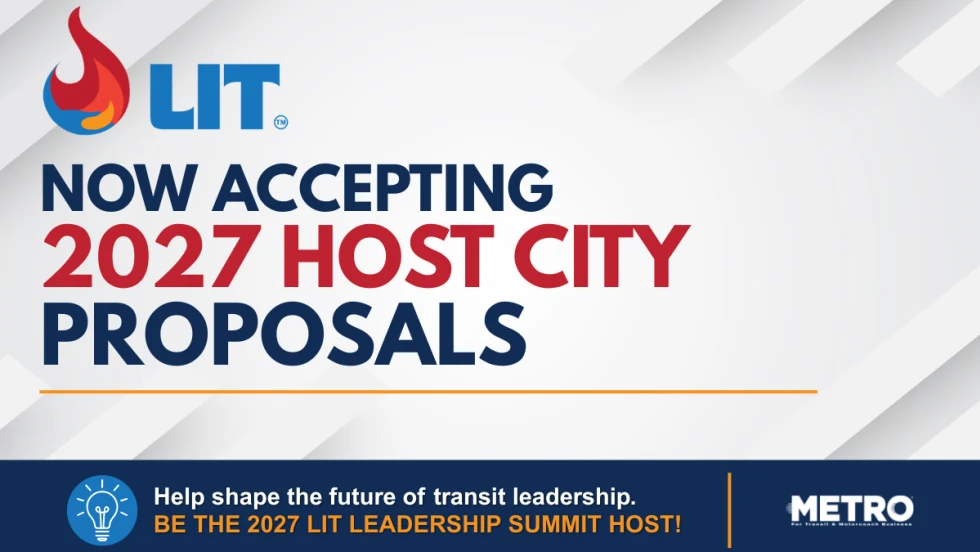 A color graphic with LIT's logo and text reading "Now Accepting 2027 Host City Proposals."