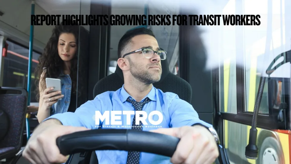 A bus operator behind the wheel