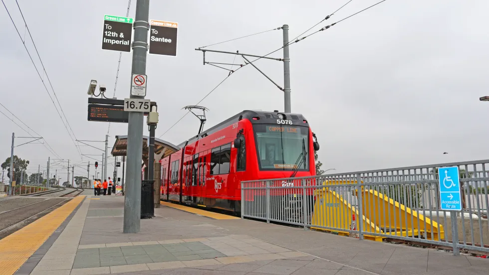 A San Diego MTS Copper Line vehicle
