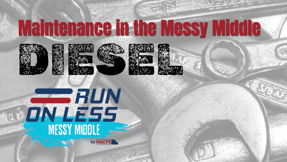 Illustration messy middle maintenance diesel with wrenches in background