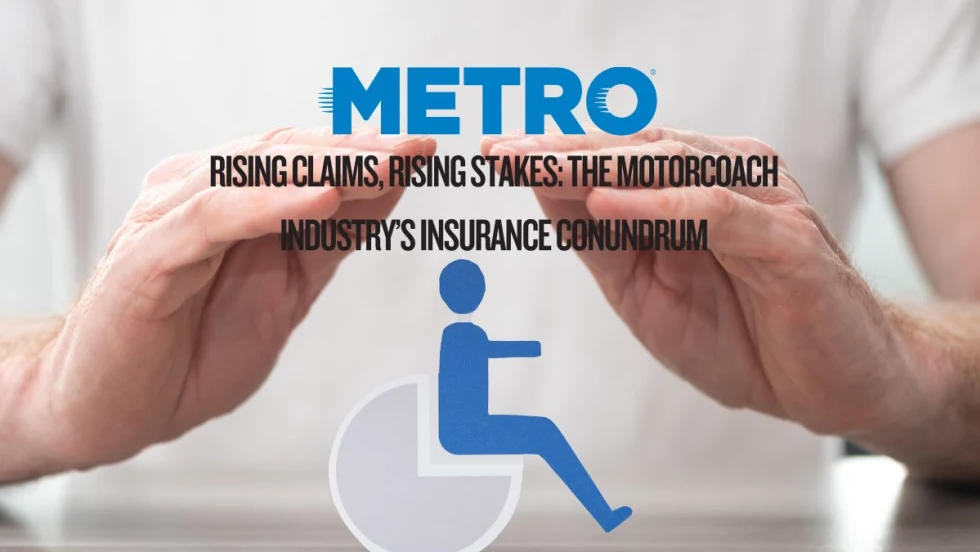 Graphic demonstrating motorcoach insurance costs.