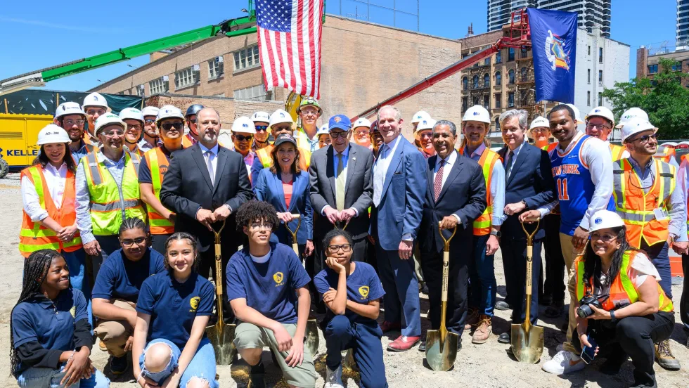 Groundbreaking event for Second Avenue Subway Phase 2 TBM construction.