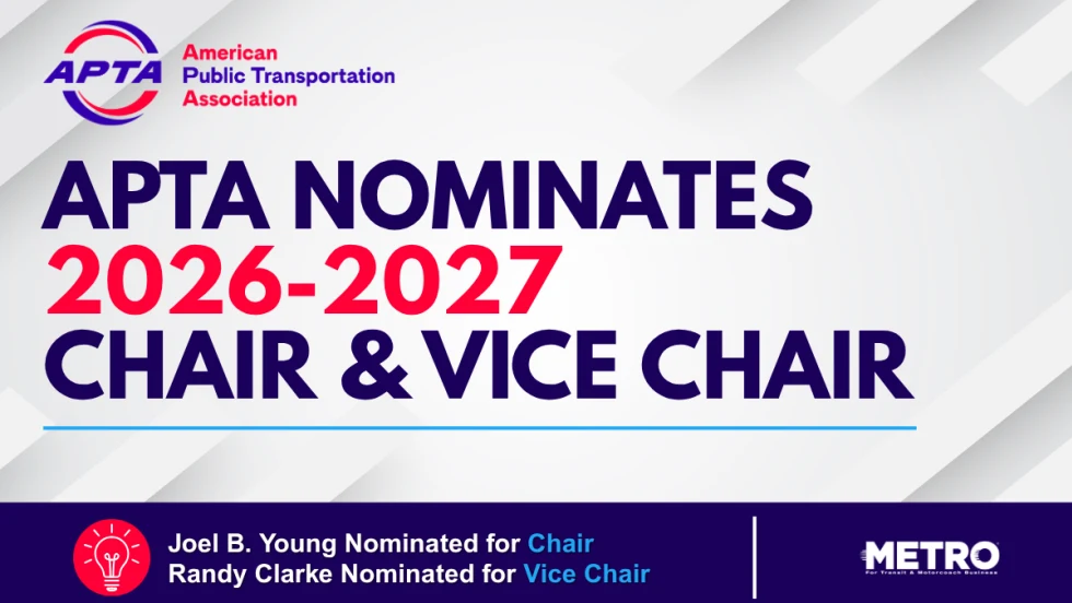A red, white, and blue graphic with the APTA logo and text reading "APTA Nominates 2026-2027 Chair & Vice Chair."