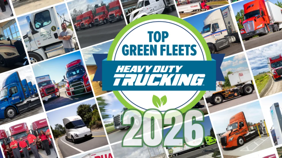 Collage of HDT Top Green Fleets with logo