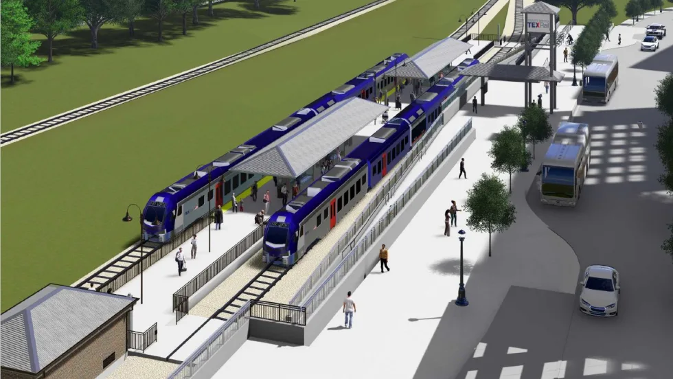 A rendering of Trinity Metro's future station at the Medical Center