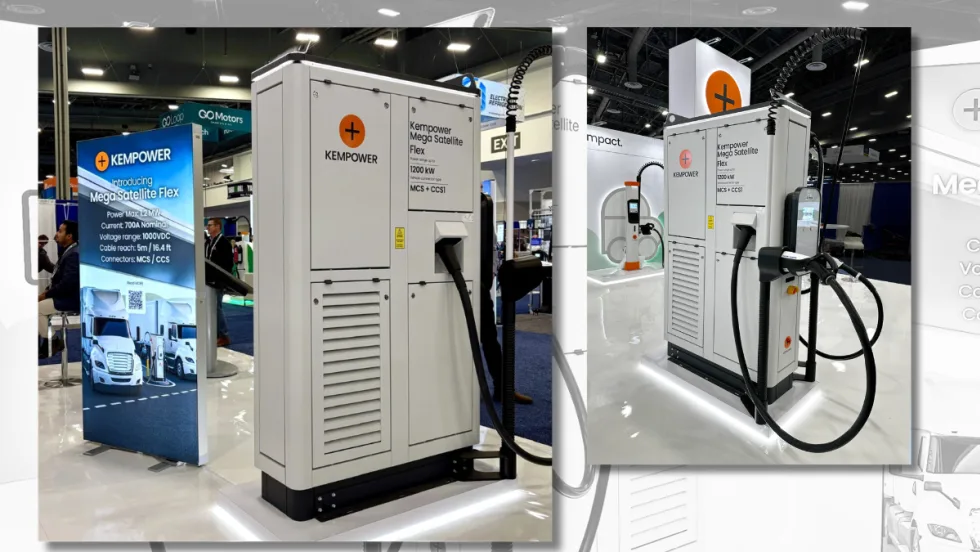 Composite image of different angles of the Kempower charger