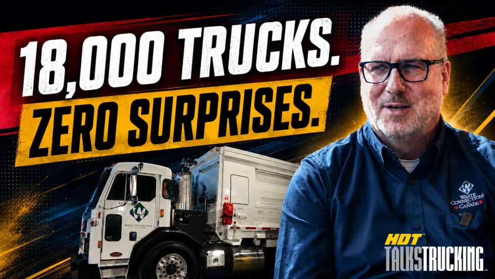 YouTube thumbnail showing Chuck Palmer illustration with refuse truck in background