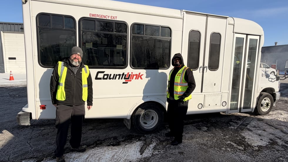 A photo of Peoria MTD workers fro WeDriveU's contract