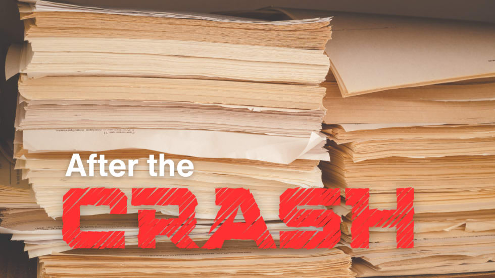 Illustration stacks of messy paperwork