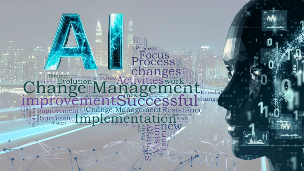 Illustration of AI and change management