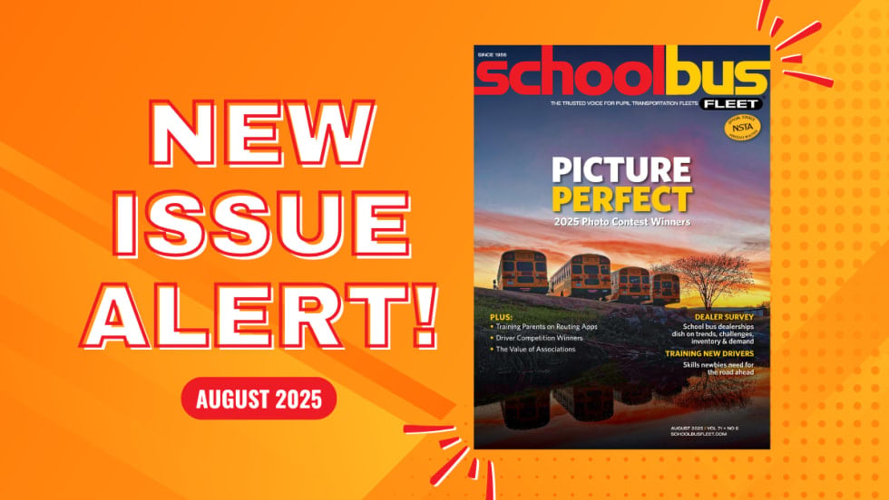 An orange graphic with the August 2025 SBF magazine cover and text reading "New Issue Alert!"