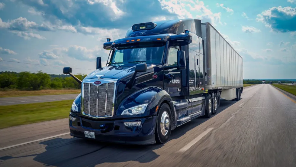 Peterbilt Model 579 with Aurora Driver.