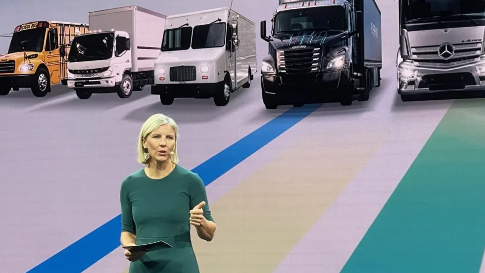 Daimler Trucks incoming president Karin Radstrom.
