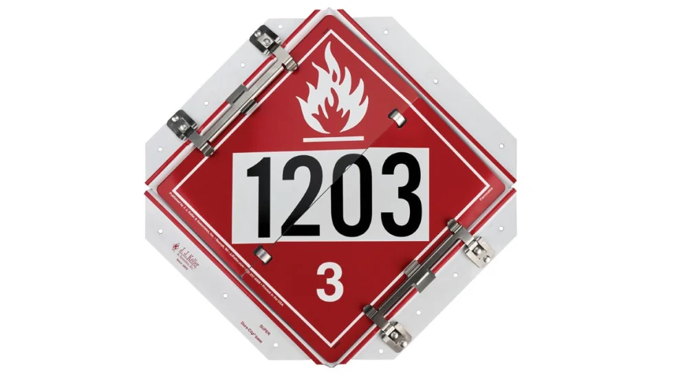 J.J. Keller fuel placard.