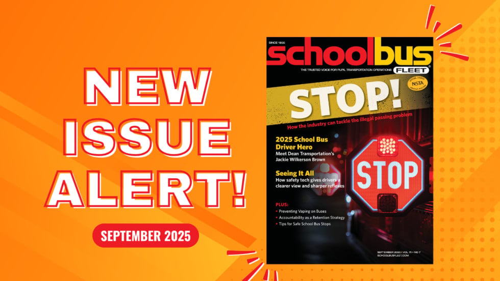 An orange graphic with the September 2025 SBF magazine cover and text reading "New Issue Alert!"