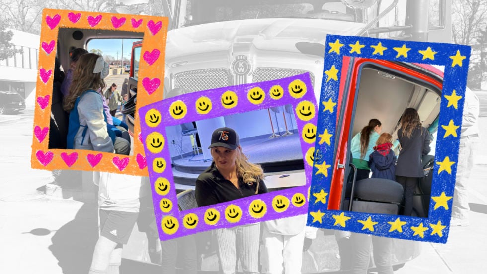 Girl Scouts at Touch a Truck event