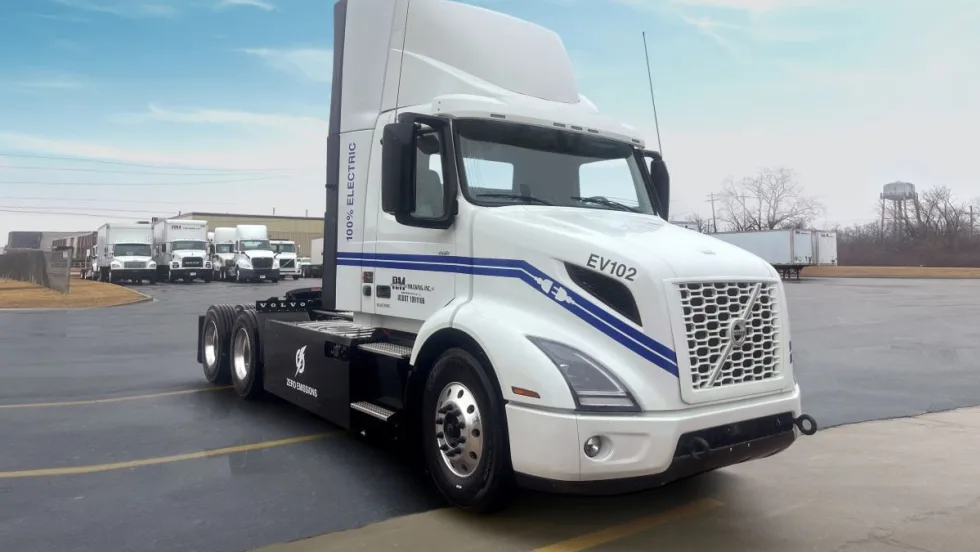 Volvo VNR Electric truck.