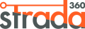 **Alt text:** Strada 360 logo featuring the word "Strada" in dark gray and orange with an orange line-and-circle graphic above it and the number "360" in dark gray in the upper-right corner.