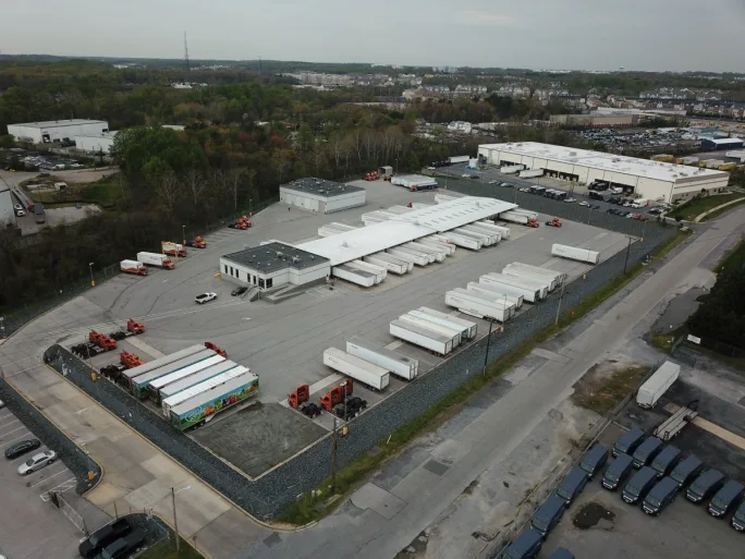 Overhead shot of an A. Duie Pyle facility