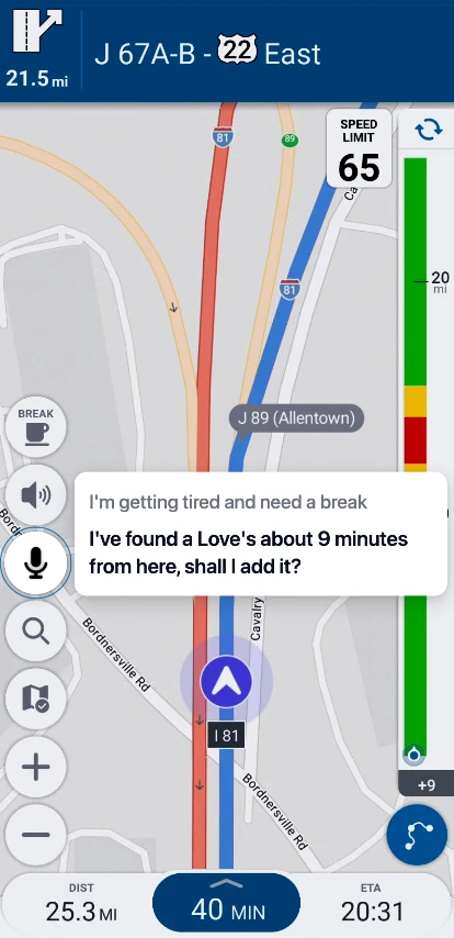 Smartphone screen showing CoPilot Driver Assistant