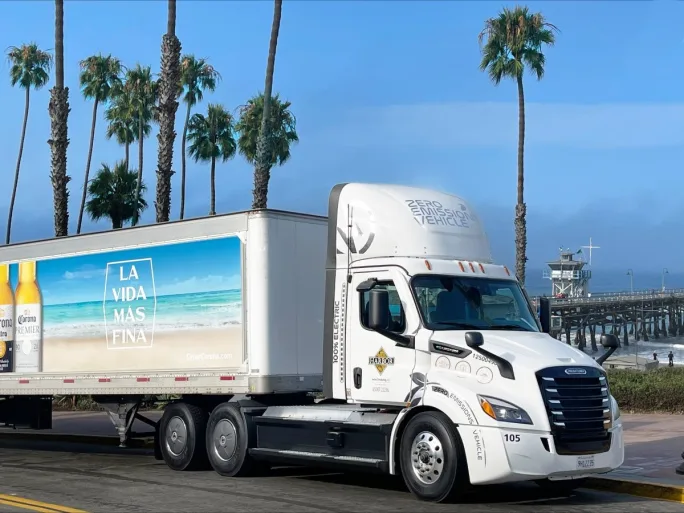 Freightliner battery-electric truck.