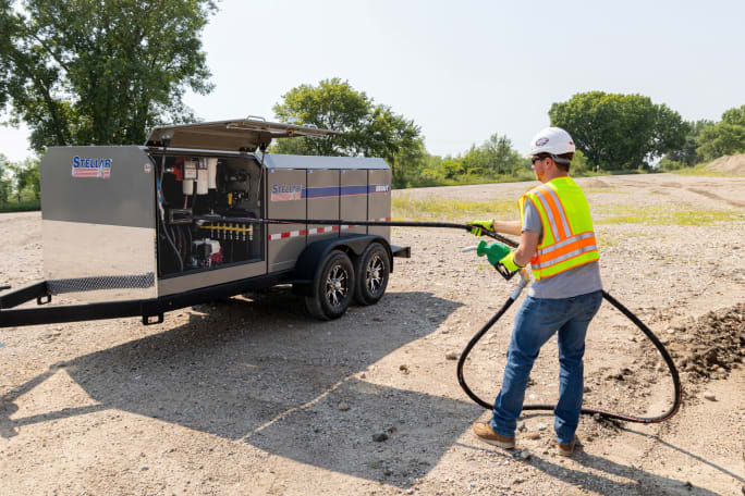 Fuel/lube trailer. 